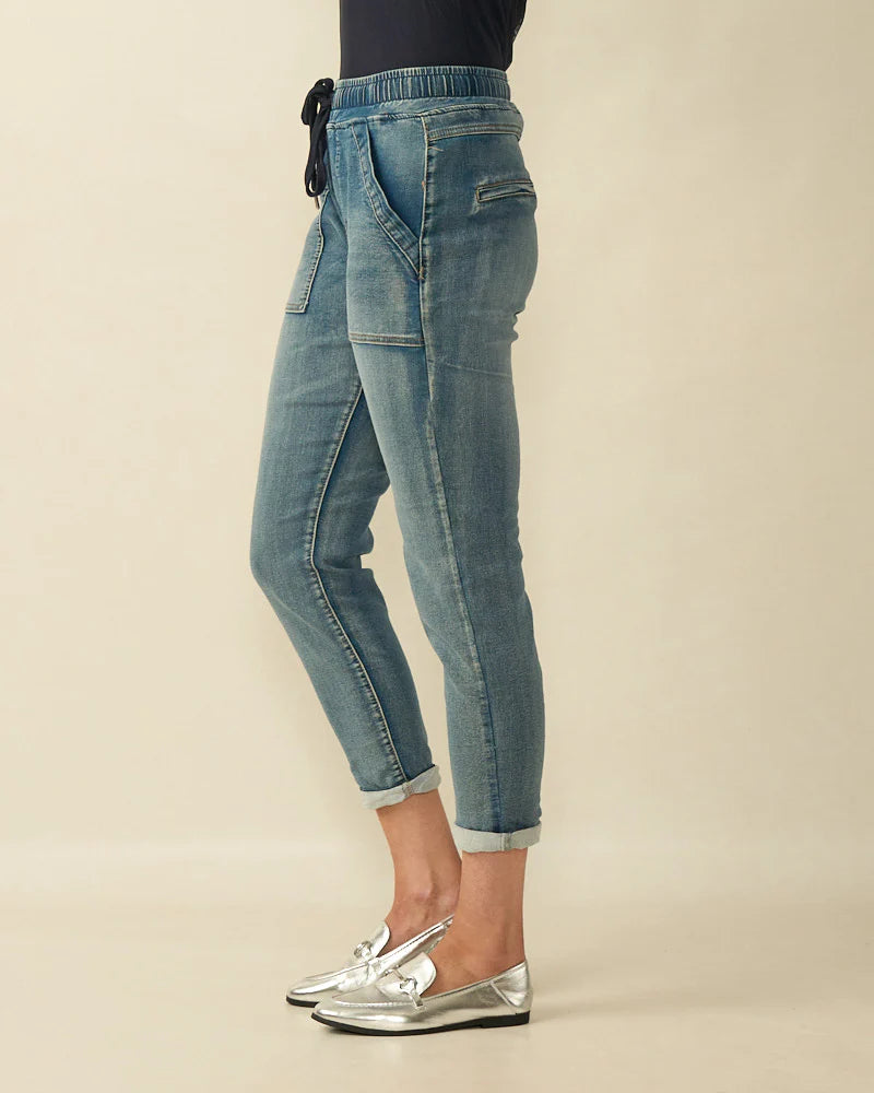 Deck Denim Joggers - Blue