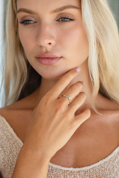 SIADBH Empowered Crown Blue Topaz Ring