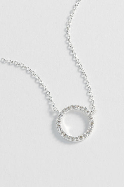Estella Bartlett Circle Necklace - Silver Plated