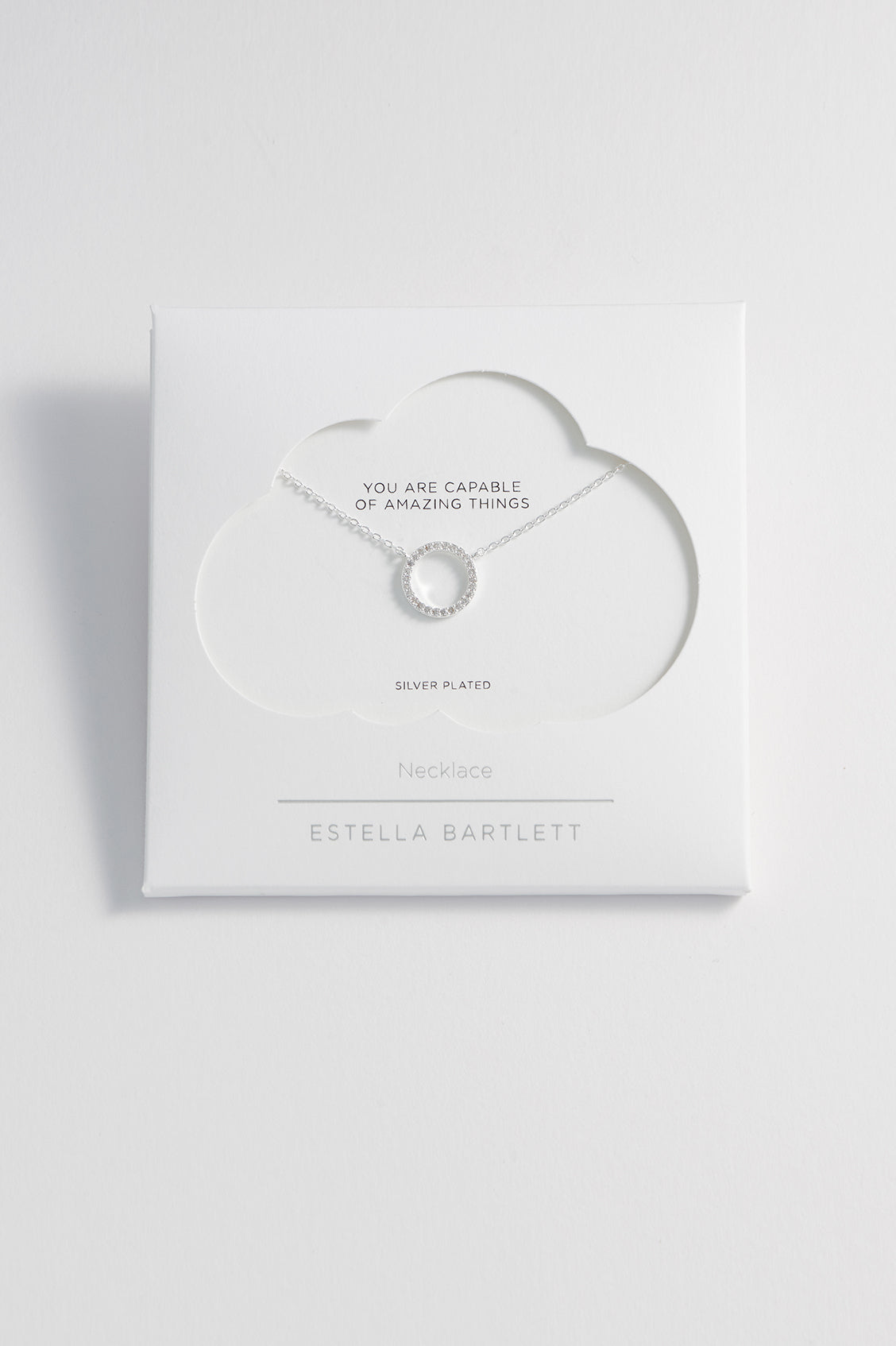 Estella Bartlett Circle Necklace - Silver Plated