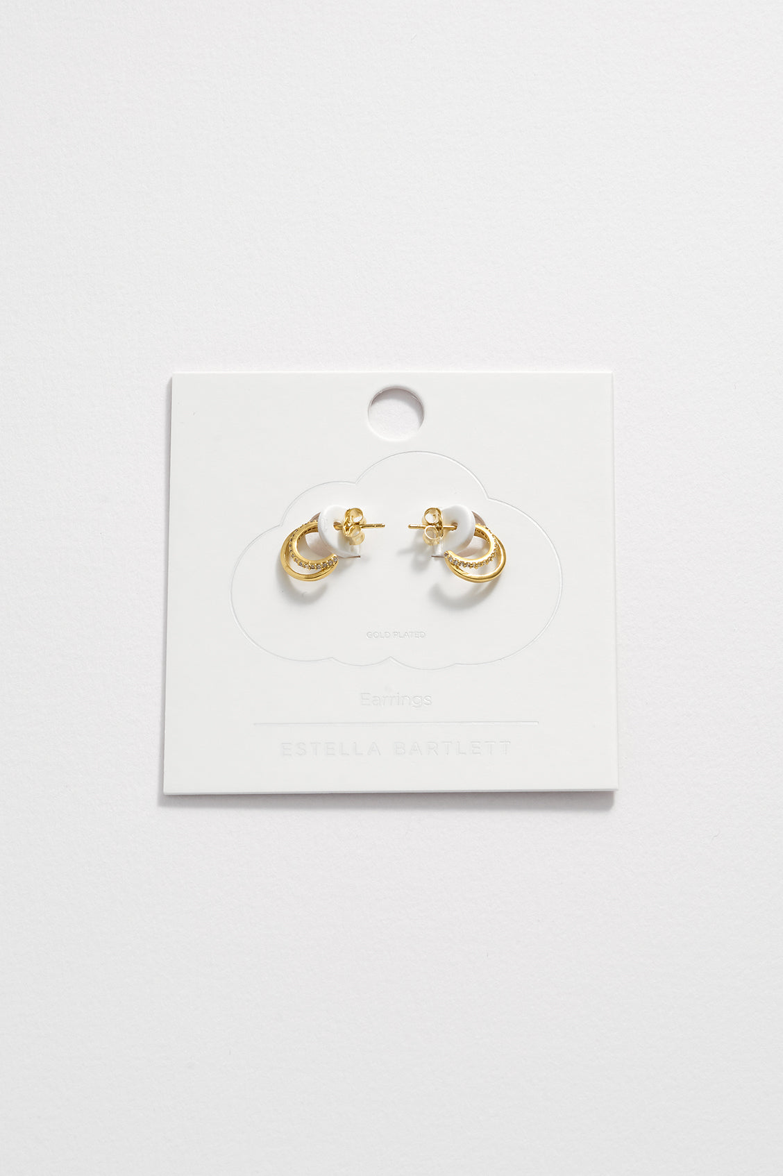 Estella Bartlett Double Illusion Hoop Earrings - Gold