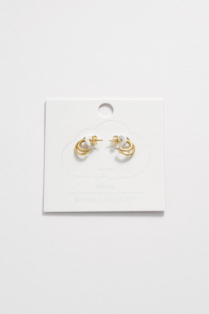 Estella Bartlett Double Illusion Hoop Earrings - Gold