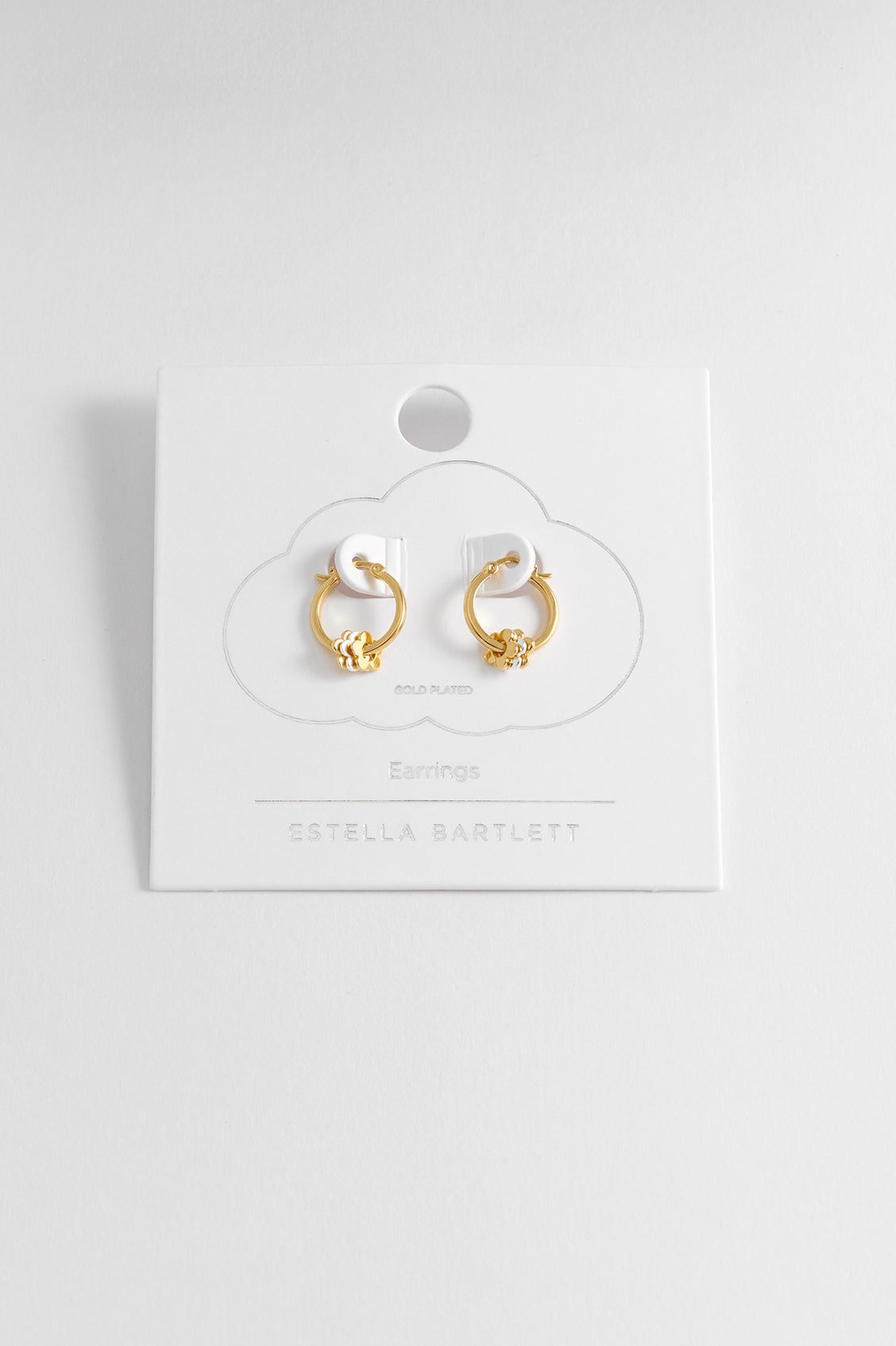 Estella Bartlett Multi Flower Hoop Earrings - Gold Plated