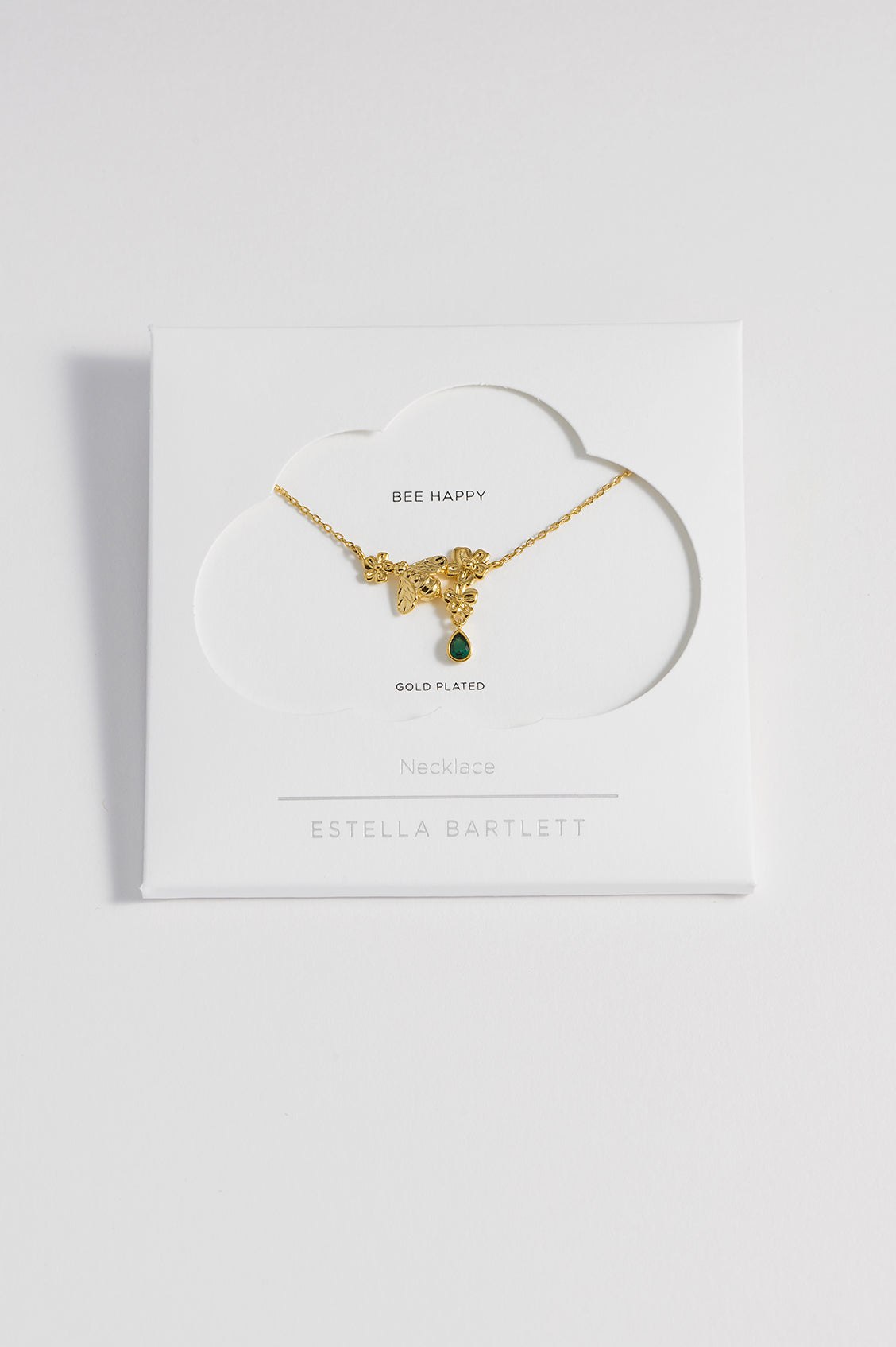 Estella Bartlett Flower Bee Droplet Necklace - Gold Plated