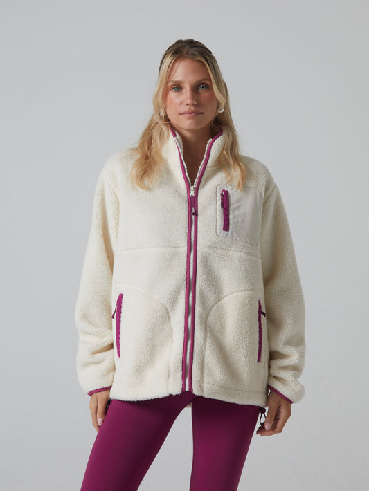 Diesel  Borg Fleece Zipper - Ivory