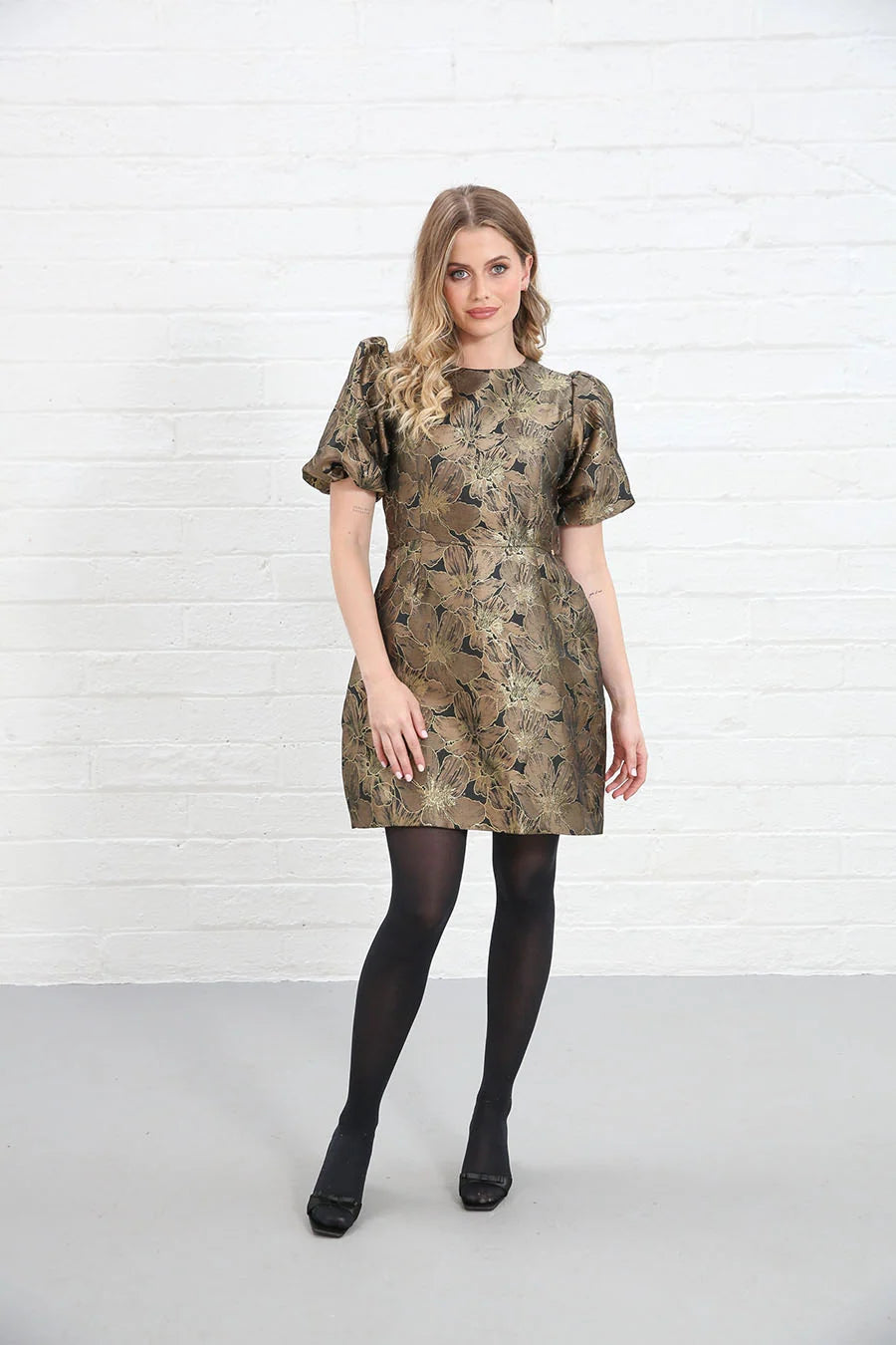 Rant & Rave Evelyn Dress - Black & Gold