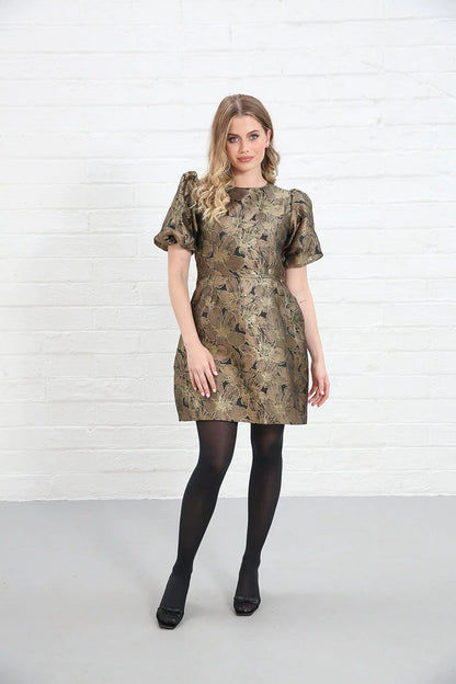 Rant & Rave Evelyn Dress - Black & Gold