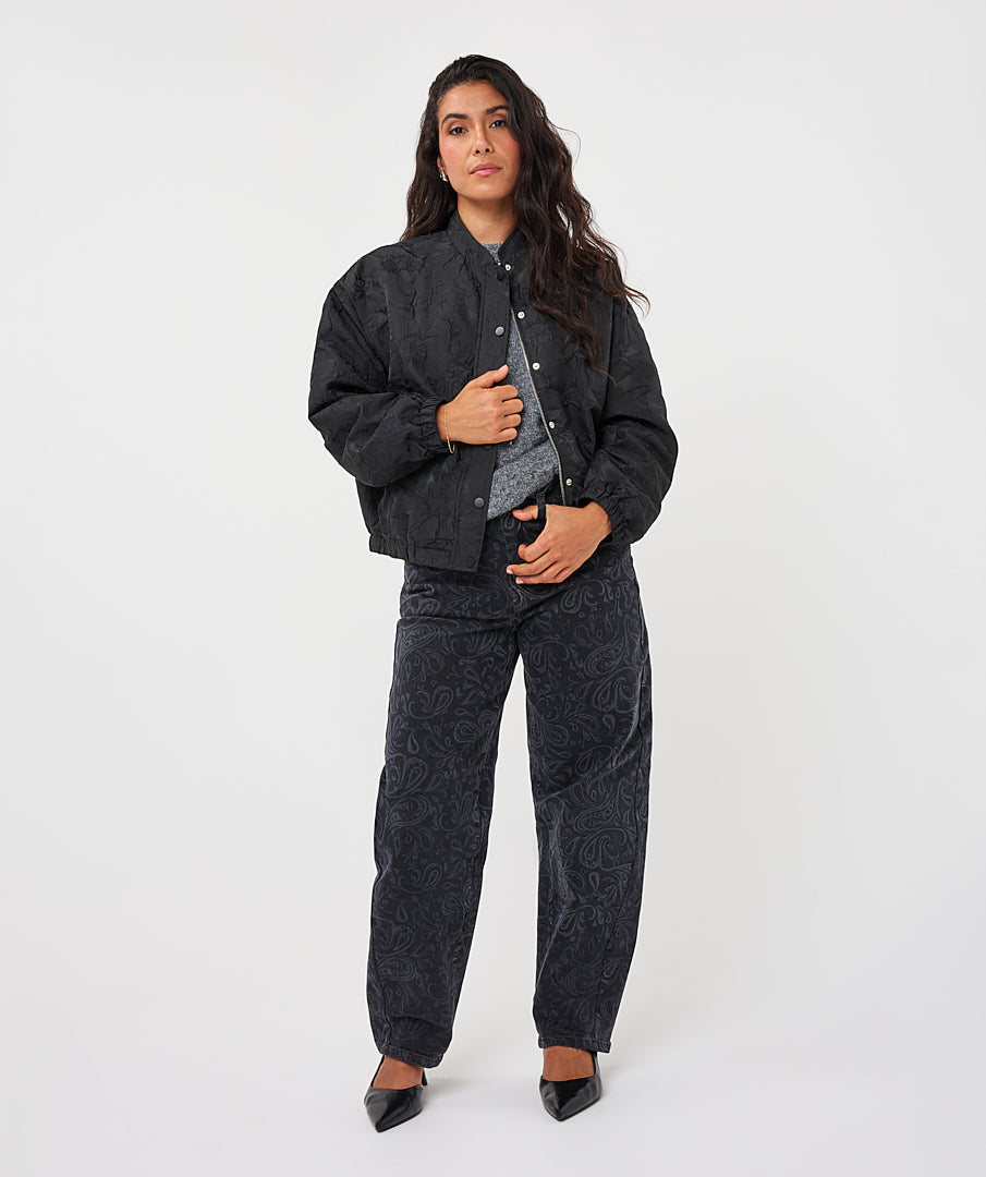 Esqualo Fancy Crinkle Jacket - Black