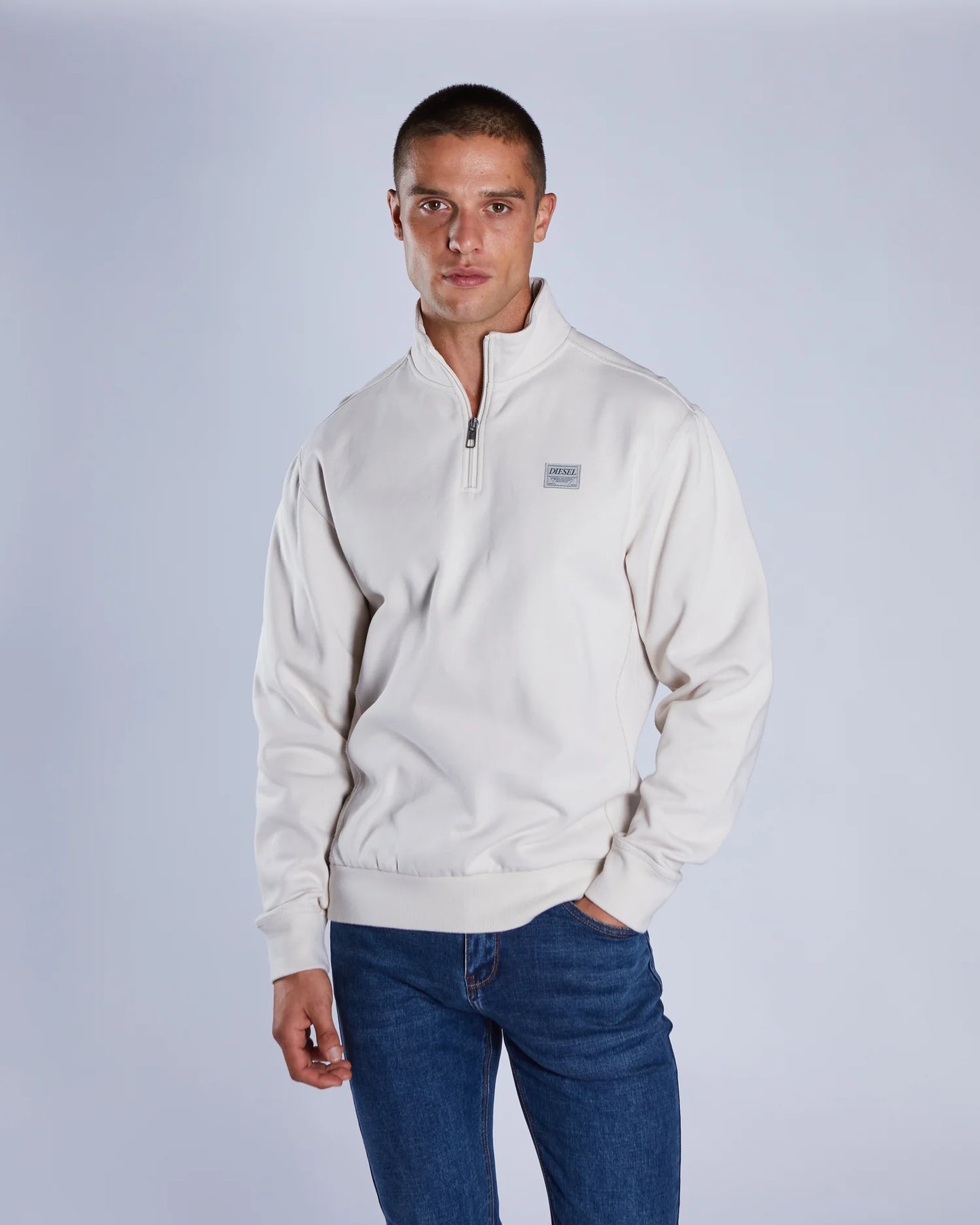 Diesel Fox Half Zip - Stable Stone