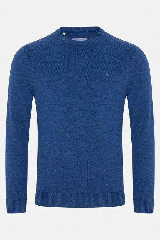 Benetti Franco Crew Neck Jumper - Indigo