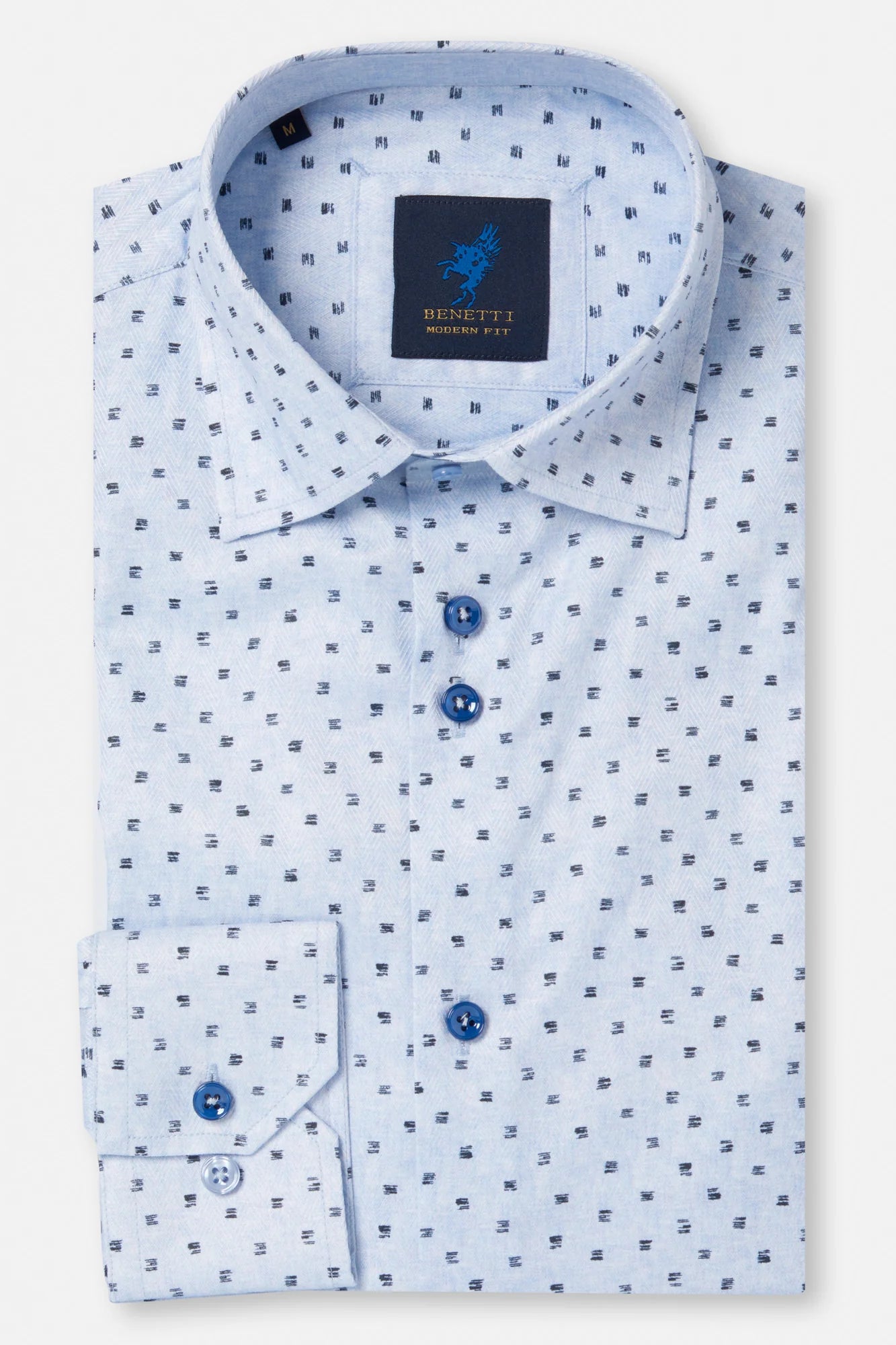 Benetti Modern Fit Fulham Shirt - Sky