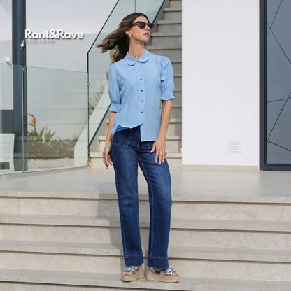 Rant & Rave Gabrielle Shirt - Blue