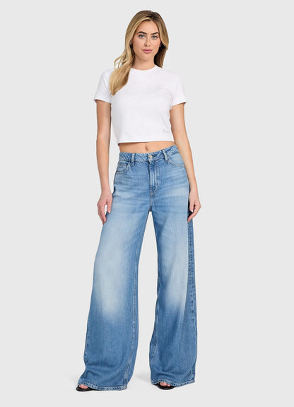 Guess Bellflower Denim Wide Leg Jeans