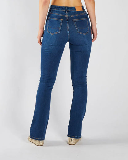 Diesel Gina High Rise Bootleg Jeans - Medium Blue Wash