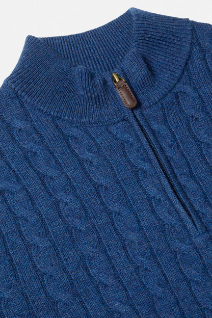 Benetti Grant 1/4 Zip Knit Jumper - Indigo