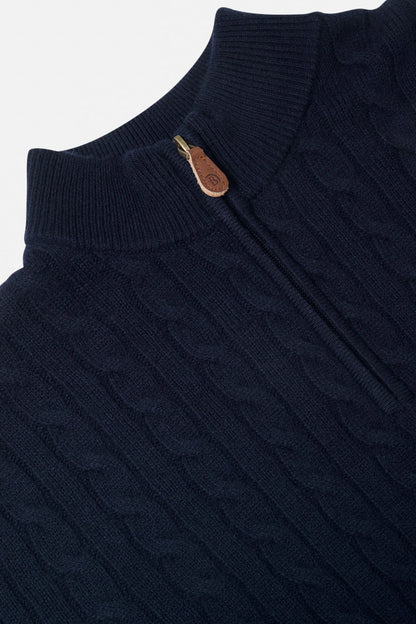 Benetti Grant 1/4 Zip Wool Knit - Navy