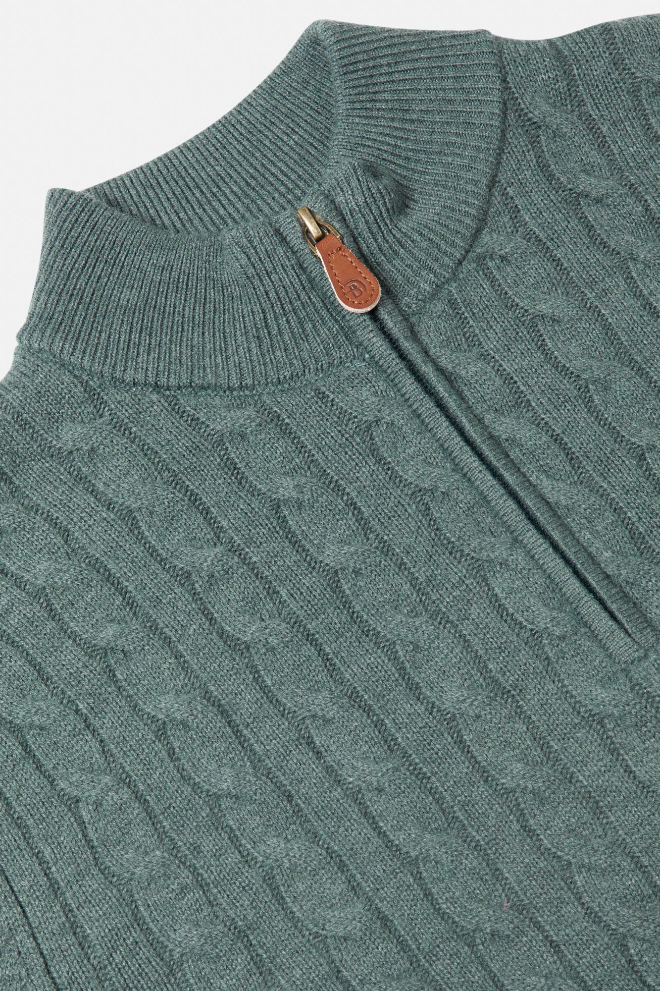 Benetti Grant 1/4 Zip Wool Knitwear - Sage