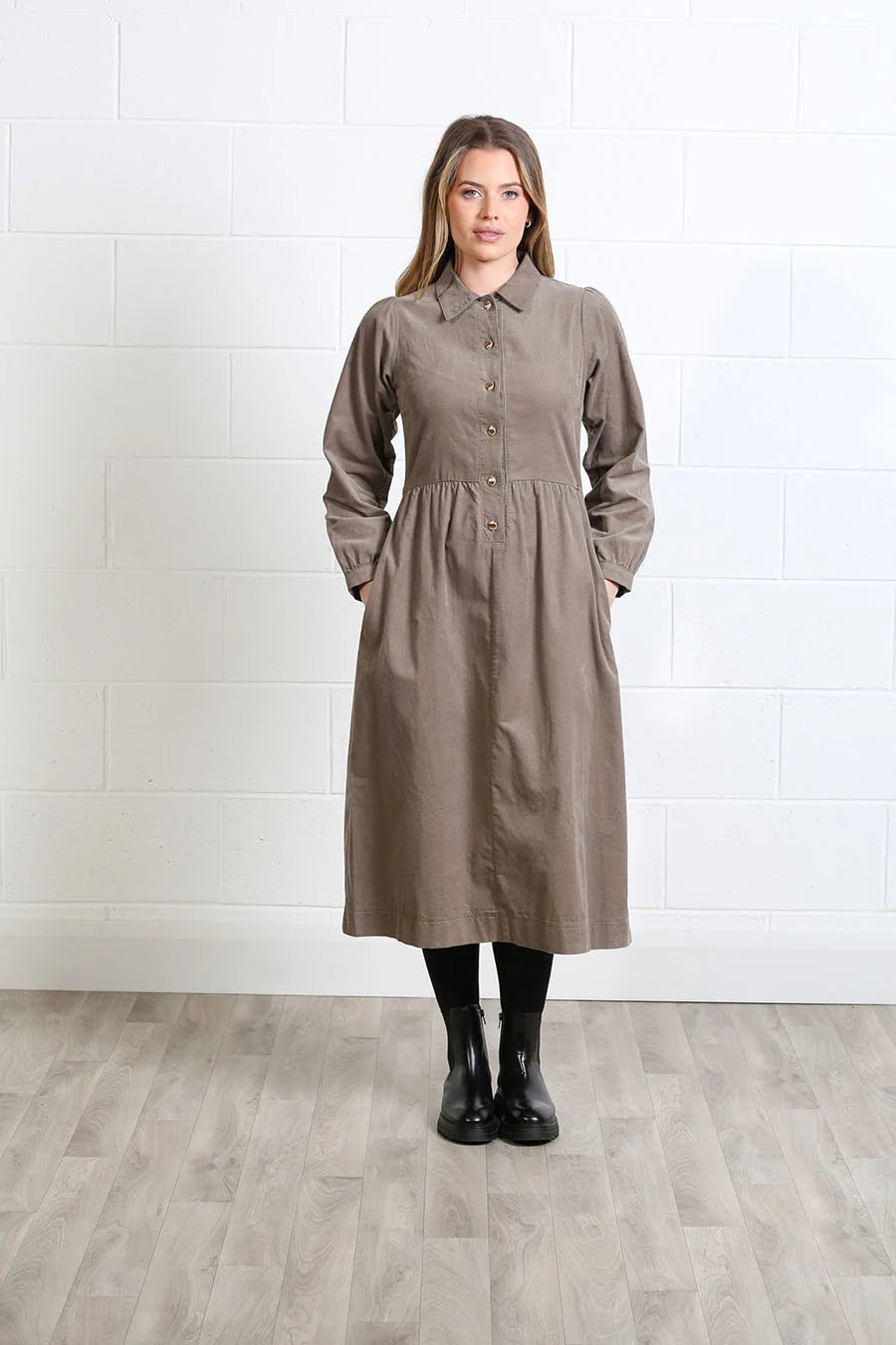 Rant & Rave Hazel Shirt Dress - Biscuit