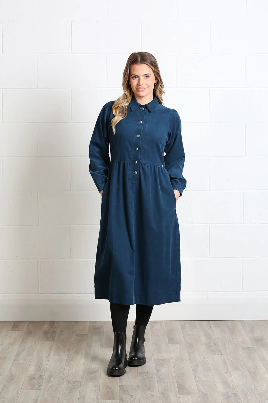 Rant & Rave Hazel Shirt Dress - Teal