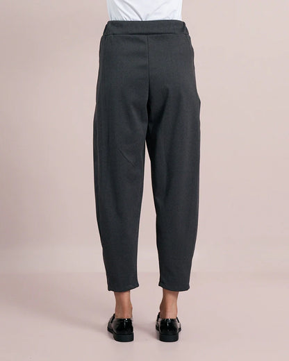 Deck Herringbone Barrel Trousers - Grigio