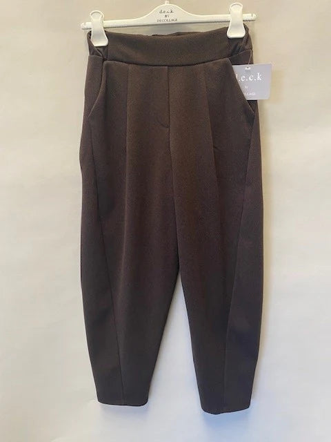 Deck Woven Barrel Trousers - Brown
