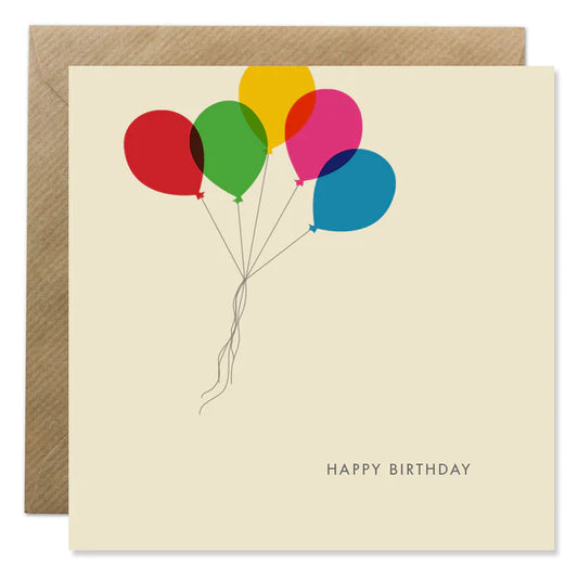 Bold Bunny Card - Happy Birthday Balloons