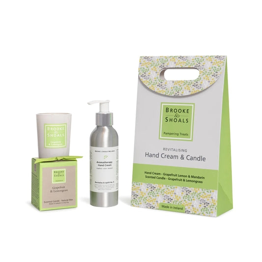 Brooke & Shoals Hand Cream and Candle Set - Revitalising