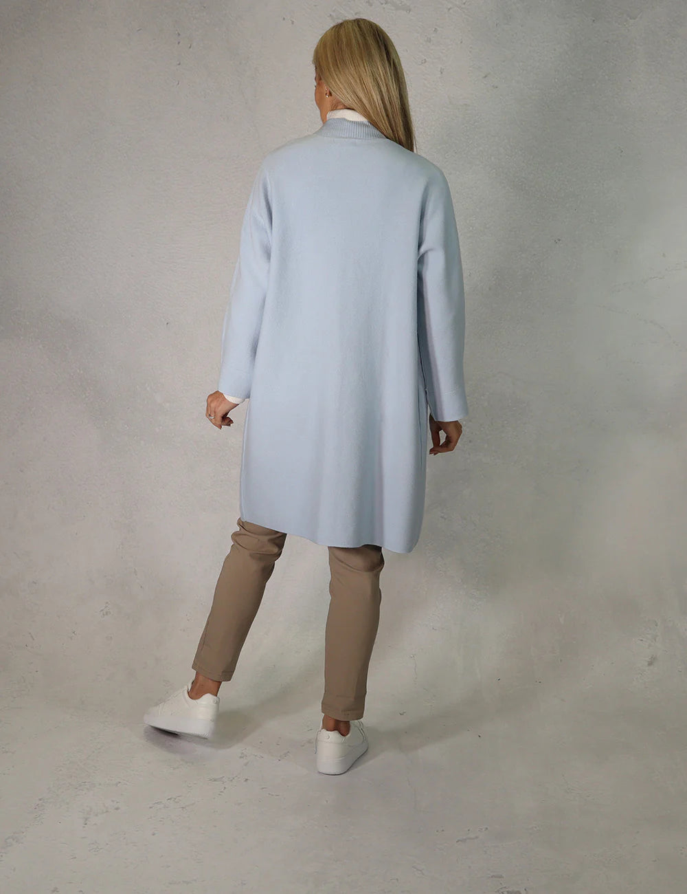 Deck Two Pocket Oversized Cardigan - Blue