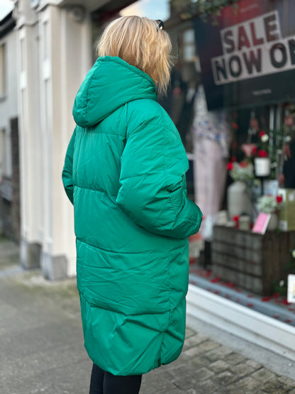 ICHI IHBUNALA Puffer Coat -  Green