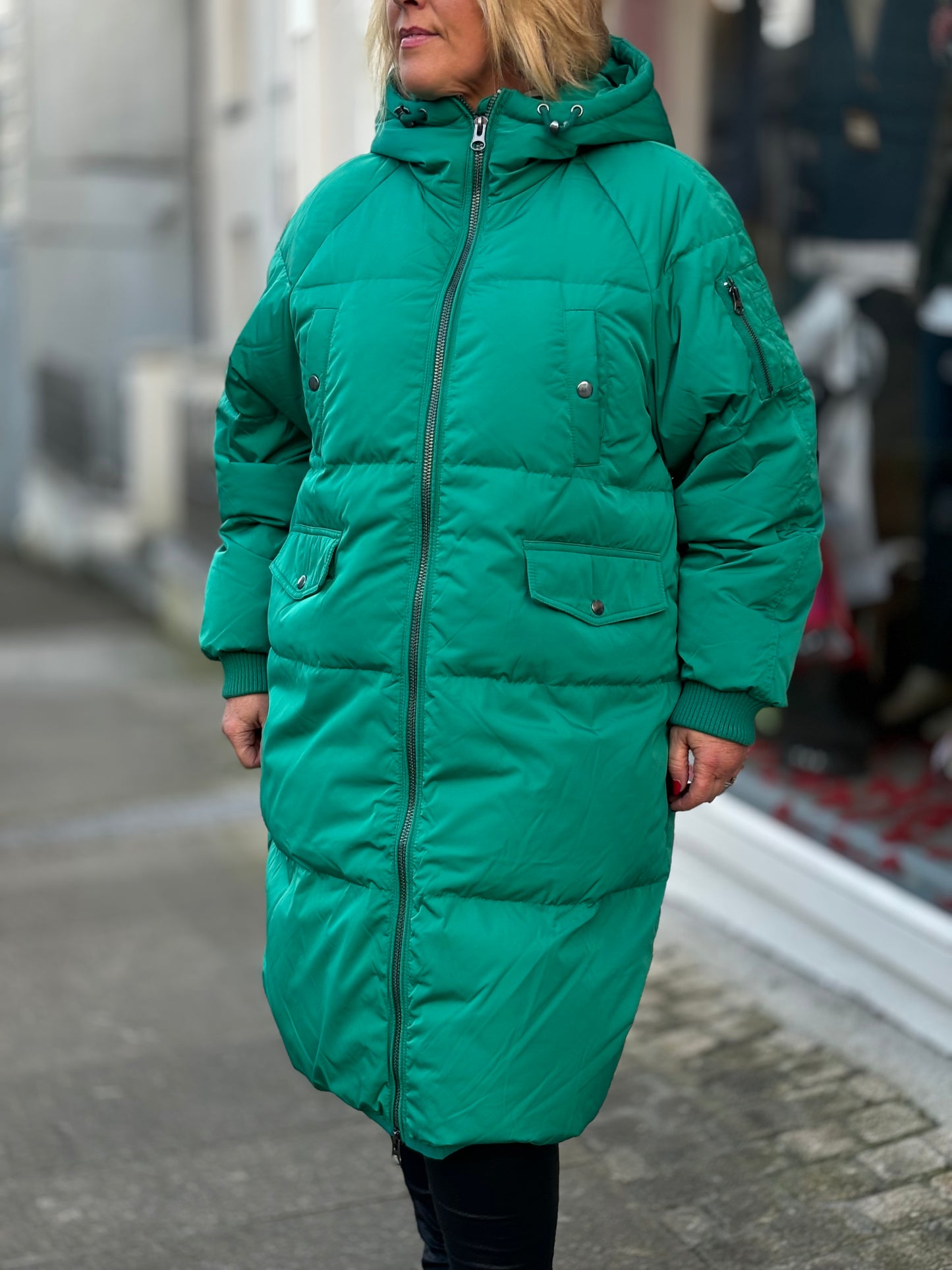 ICHI IHBUNALA Puffer Coat -  Green