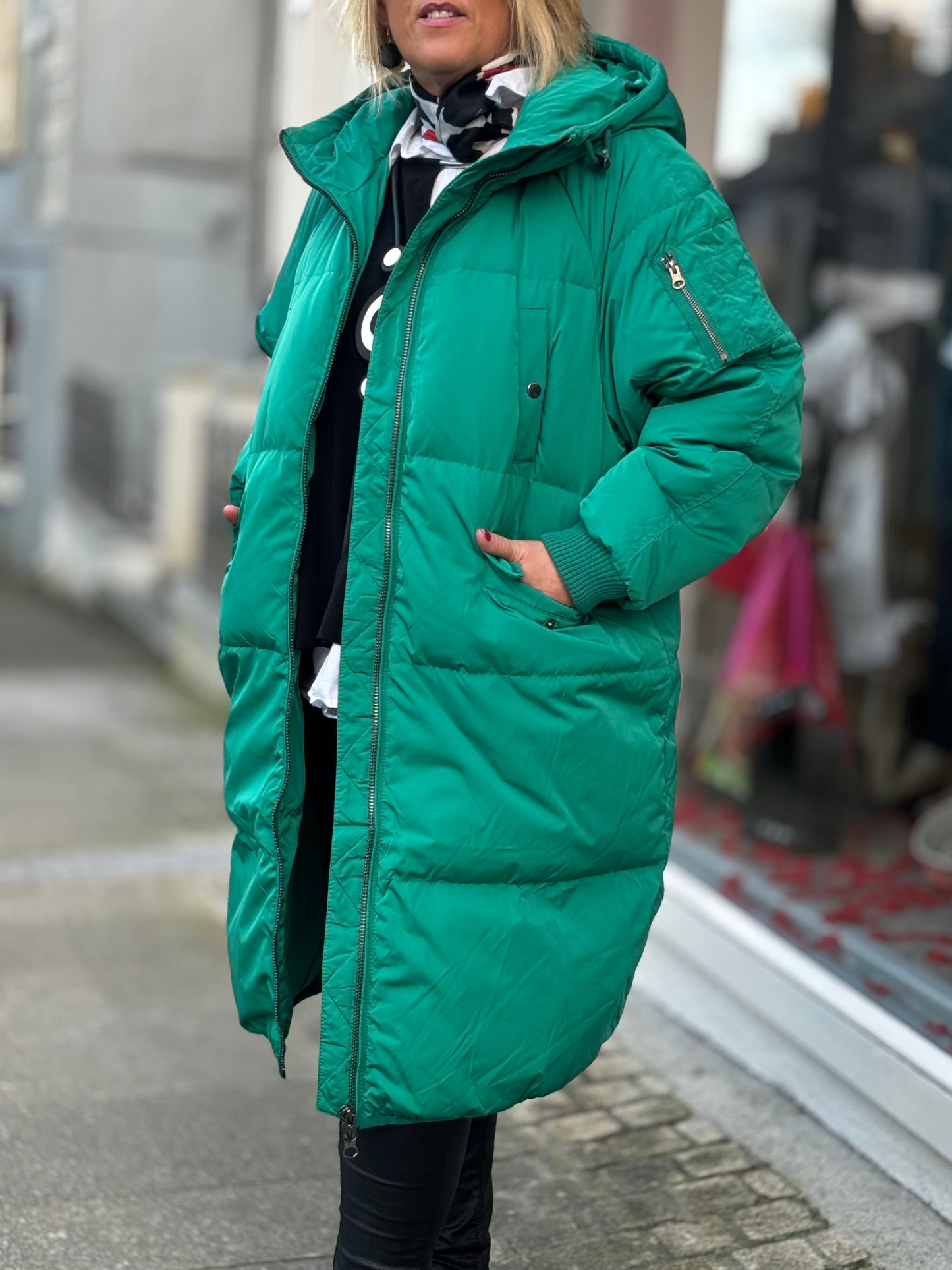 ICHI IHBUNALA Puffer Coat -  Green