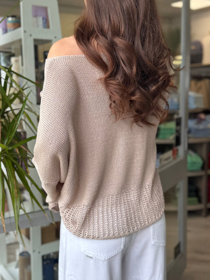 Deck Layer Knit Pullover - Beige