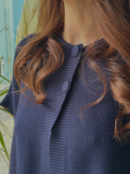 Deck Sleeveless Cardigan - Navy