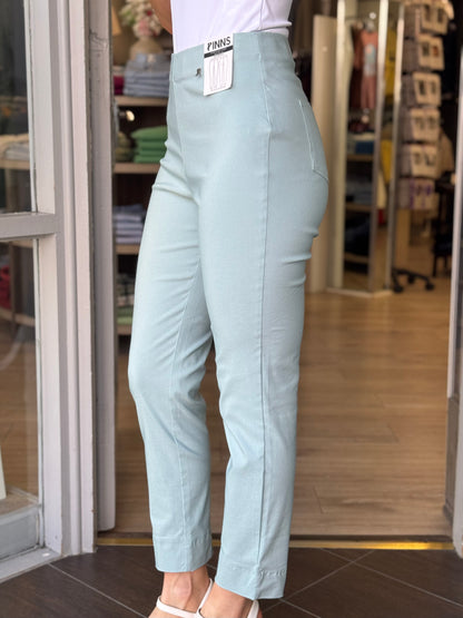 Pinns Buttercup Bengaline Ankle Grazer Trouser - Duck Egg