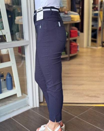 Pinns Ankle Grazer With Waist Band Feature - Navy