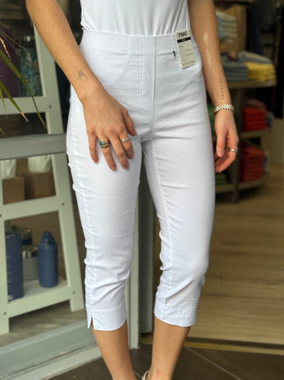 Pinns Buttercup Slim Bengaline Leg Ankle Grazer - White