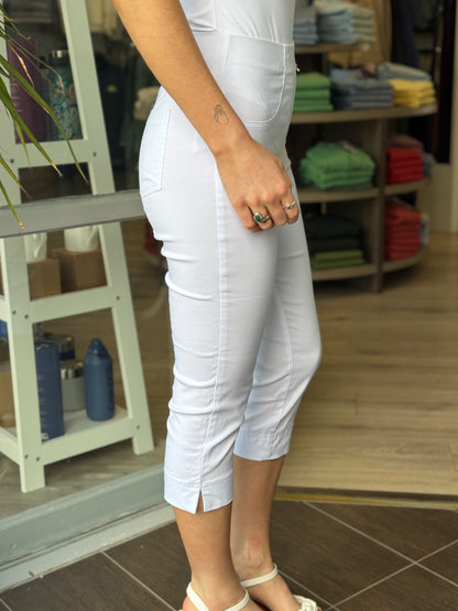Pinns Buttercup Slim Bengaline Leg Ankle Grazer - White