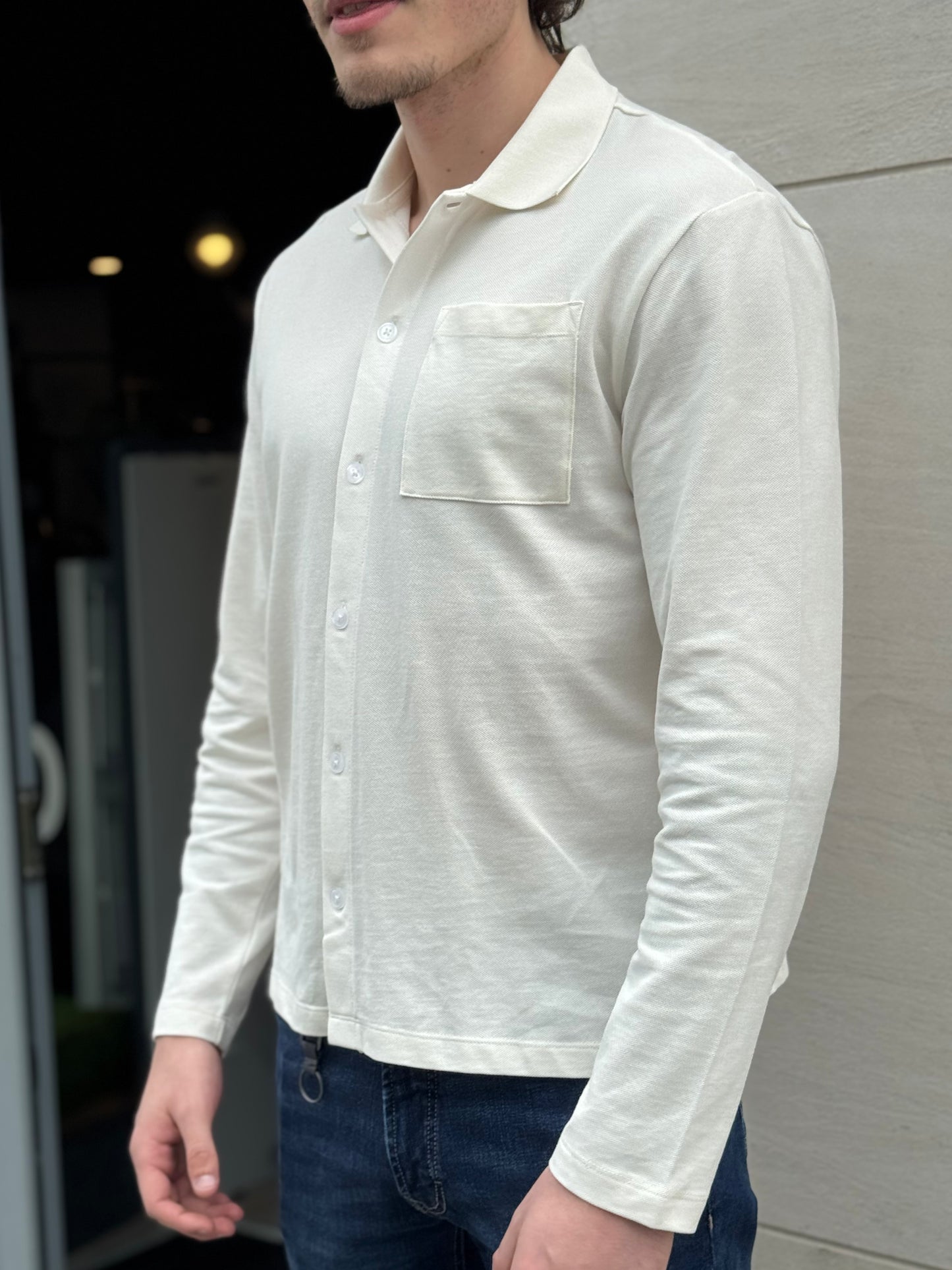 Casual Friday Edstorm Pique Cardigan - Off White