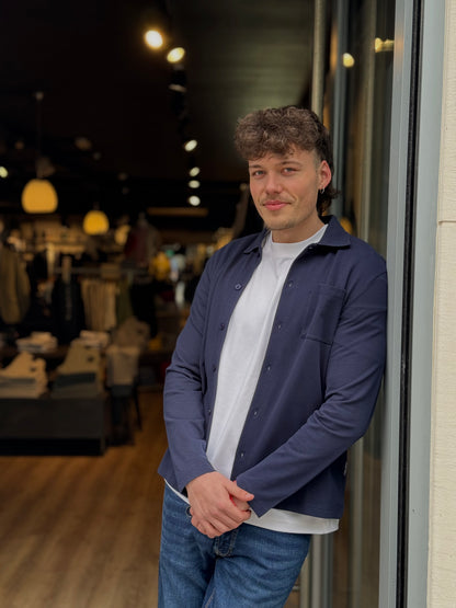 Casual Friday Edstorm Pique Cardigan - Navy
