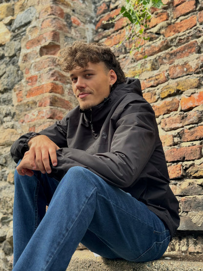 U.S. POLO ASSN. Fleece Lined Winter Rain Jacket - Black