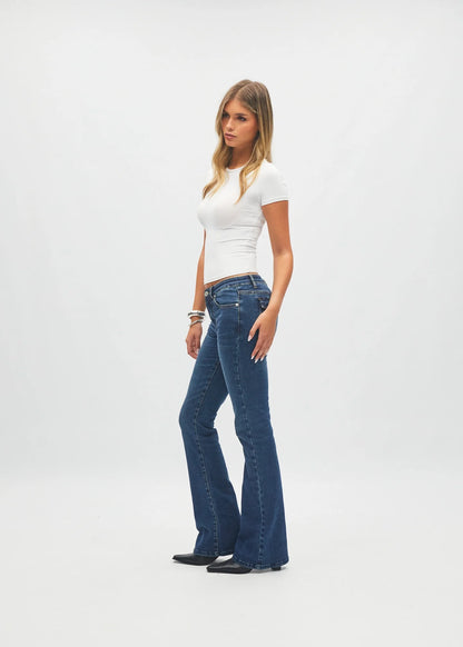 Diesel Victoria LR Flare Denim - Aged Blue
