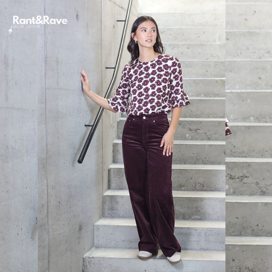 Rant & Rave Jacinda Wide Cord - Plum