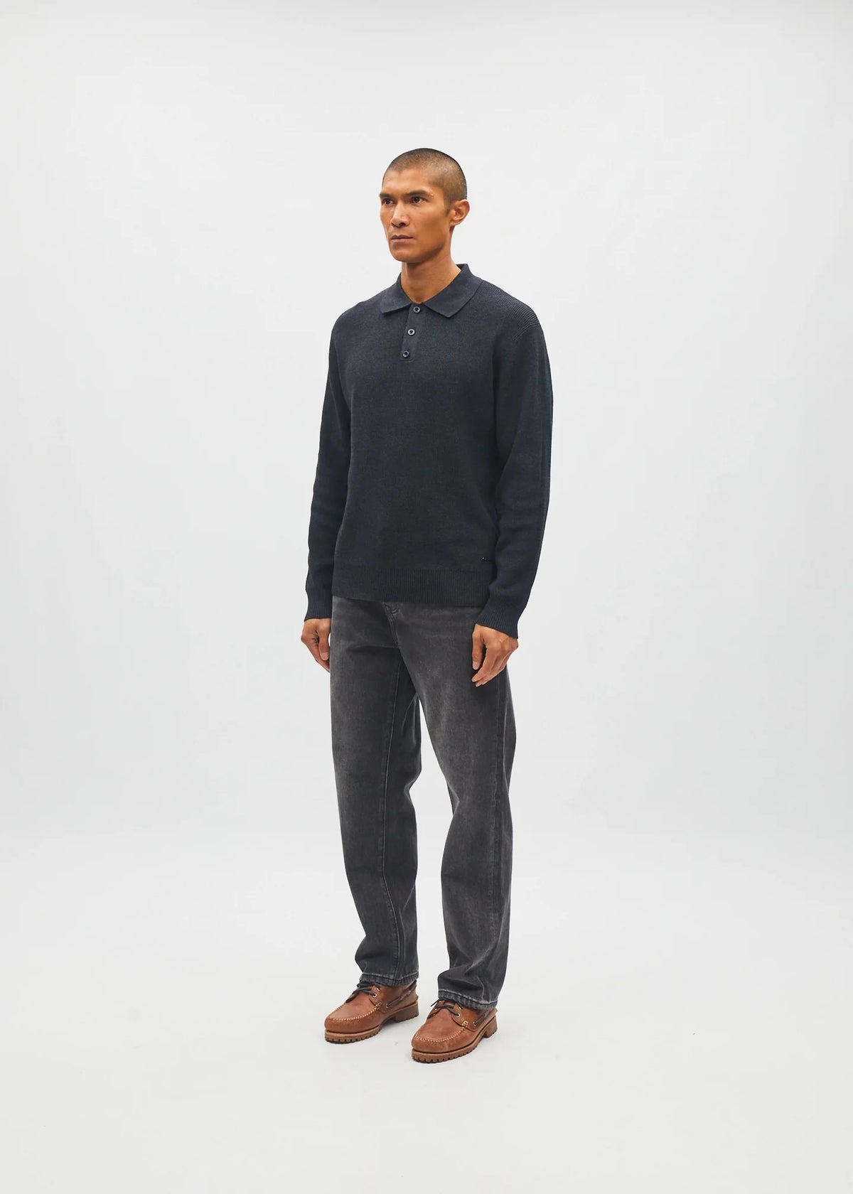 Diesel Jakob Knit Polo - Charcoal