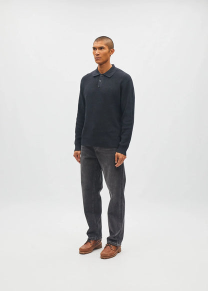 Diesel Jakob Knit Polo - Charcoal