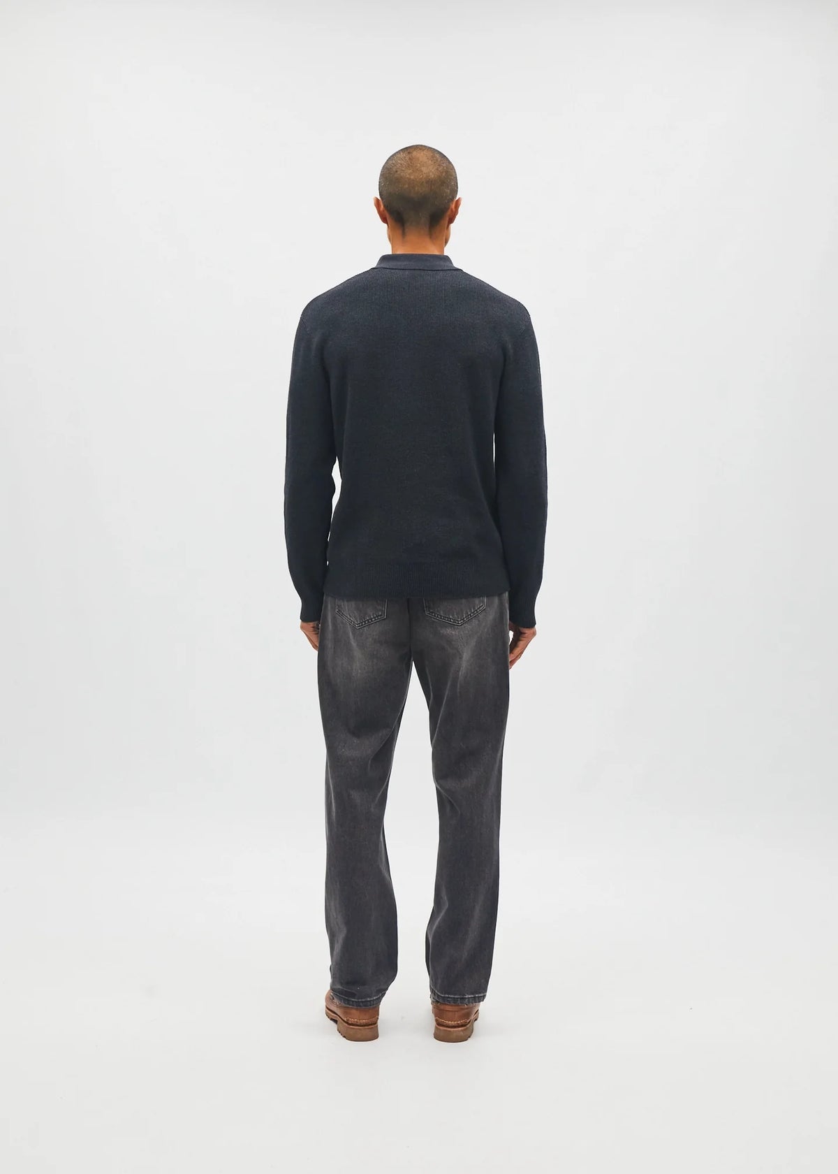 Diesel Jakob Knit Polo - Charcoal