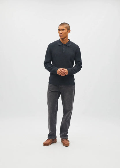 Diesel Jakob Knit Polo - Charcoal