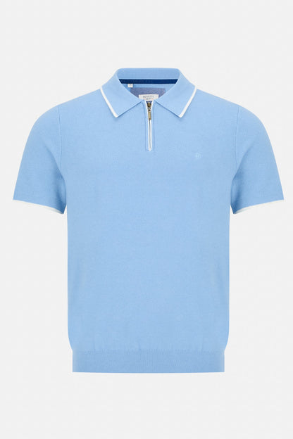 Benetti Jeremy Knit Polo - Sky