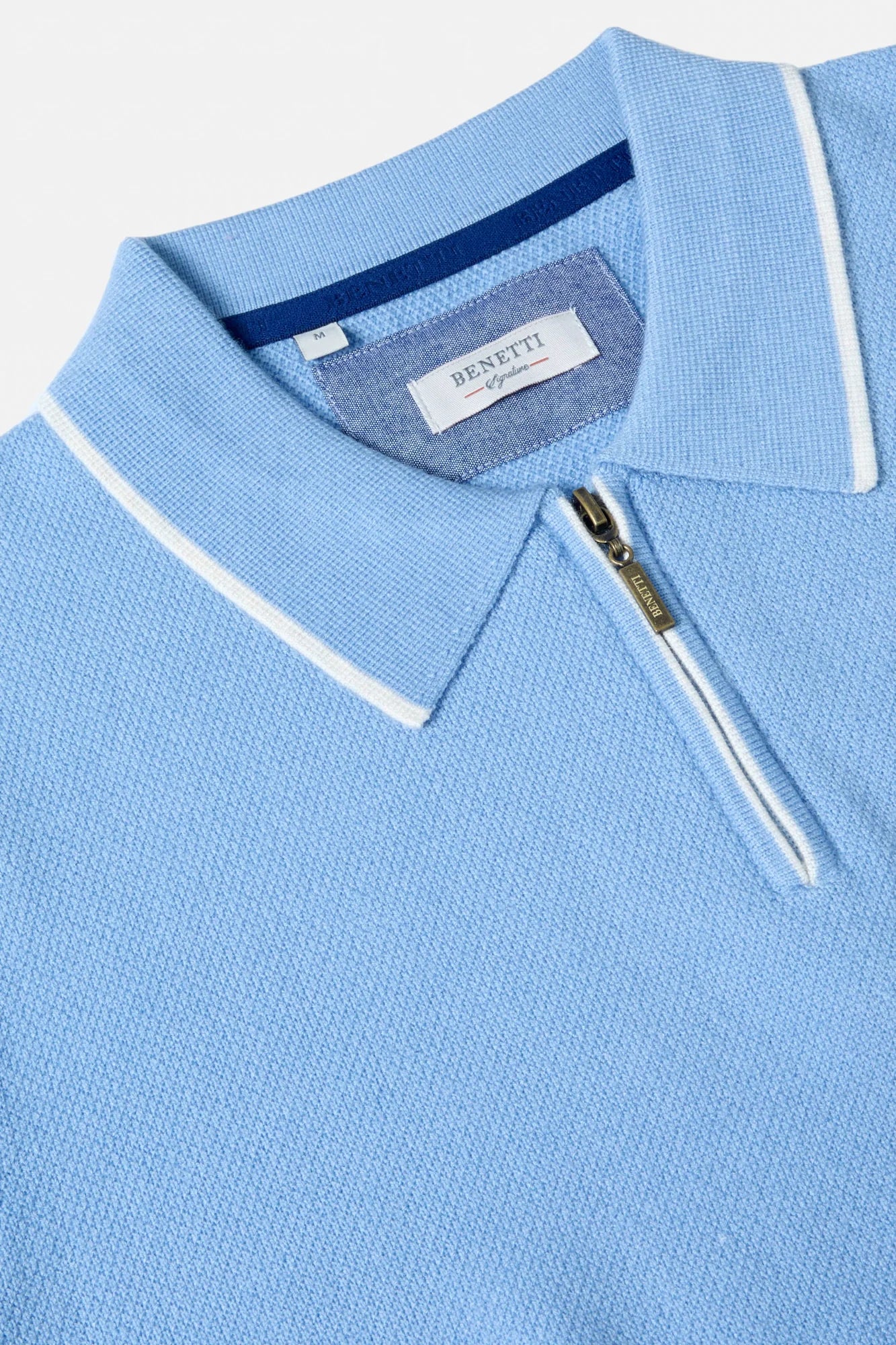 Benetti Jeremy Knit Polo - Sky