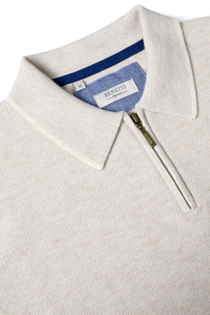 Benetti Jeremy Knit Polo - Stone