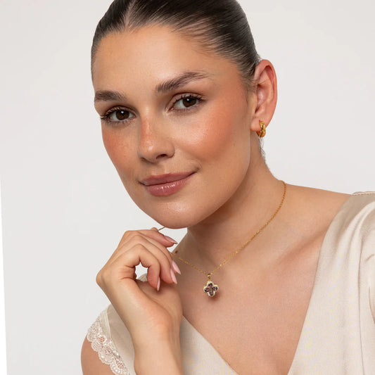 Knight & Day Amethyst Clover Necklace